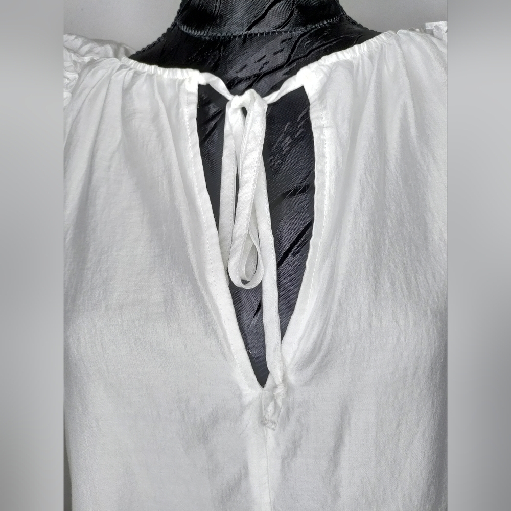ANTONIO MELANI White Ruffle Blouse - Picture 2 of 7